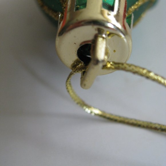 Irish Ireland Shamrock Teardrop Christmas Ornament Set of 2 Red Green Gold - Picture 8 of 14